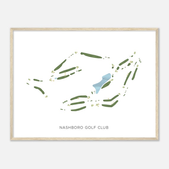 Nashboro Golf Club Tennessee Modern Watercolor Map Golfer Gift Golf Wall Art Golf Poster Print Course Layout
