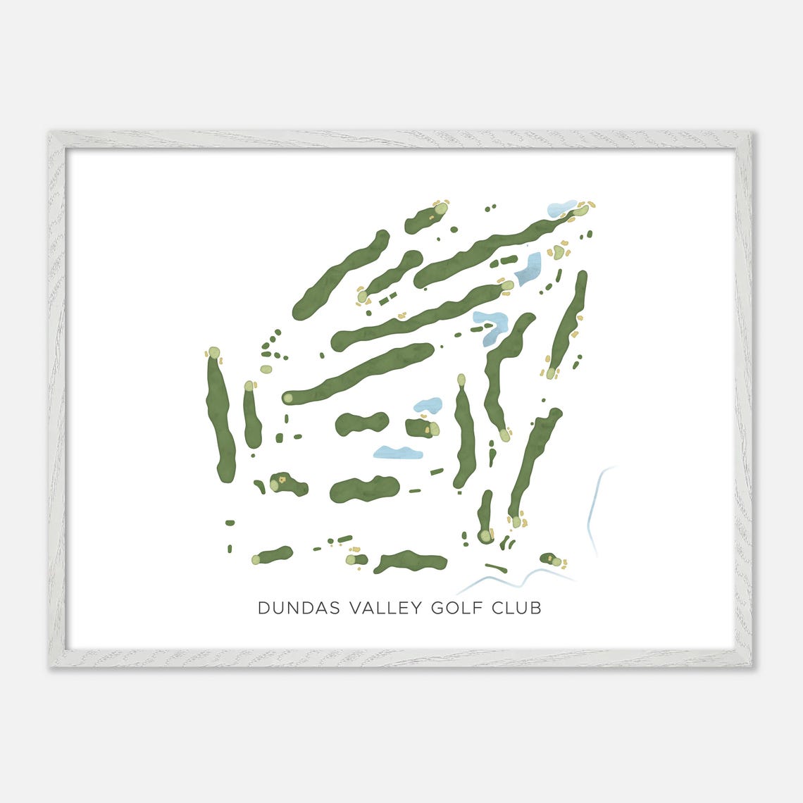 Dundas Valley Golf Club Canada Modern Watercolor Course Map Poster - Image 3