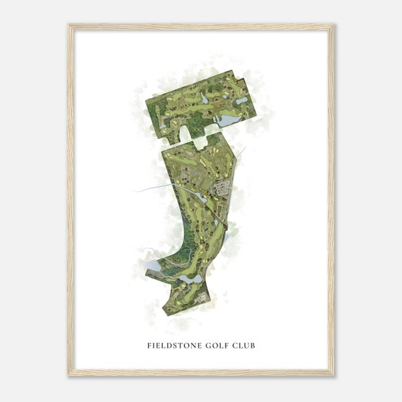 Fieldstone Golf Club Michigan Classic Watercolor Map Golfer Gift Golf Wall Art Golf Poster Print Course Layout