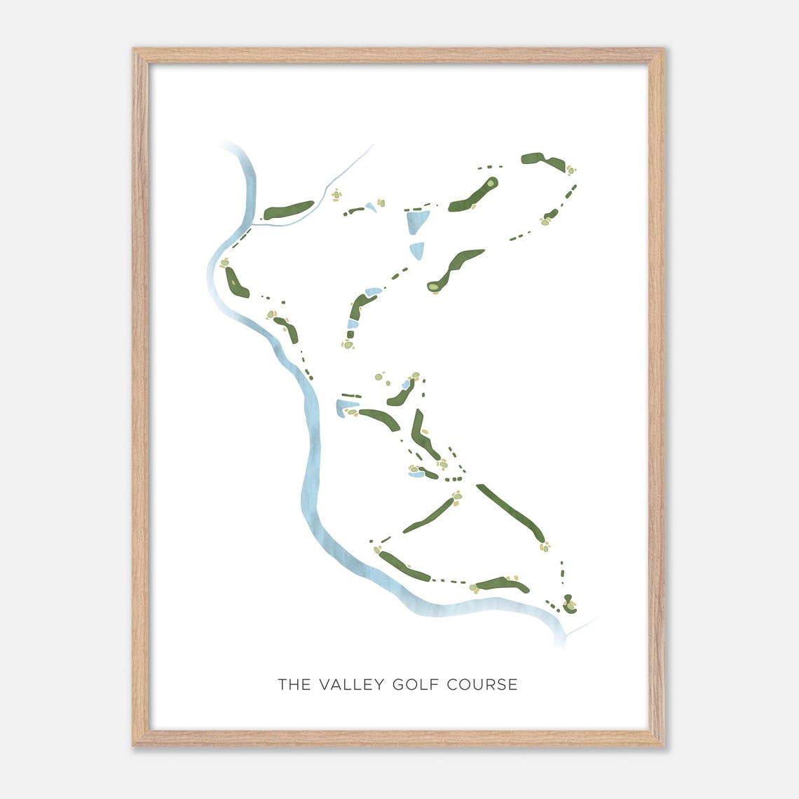 The Valley Golf Course Burlington North Carolina Modern Map Poster - Image 6