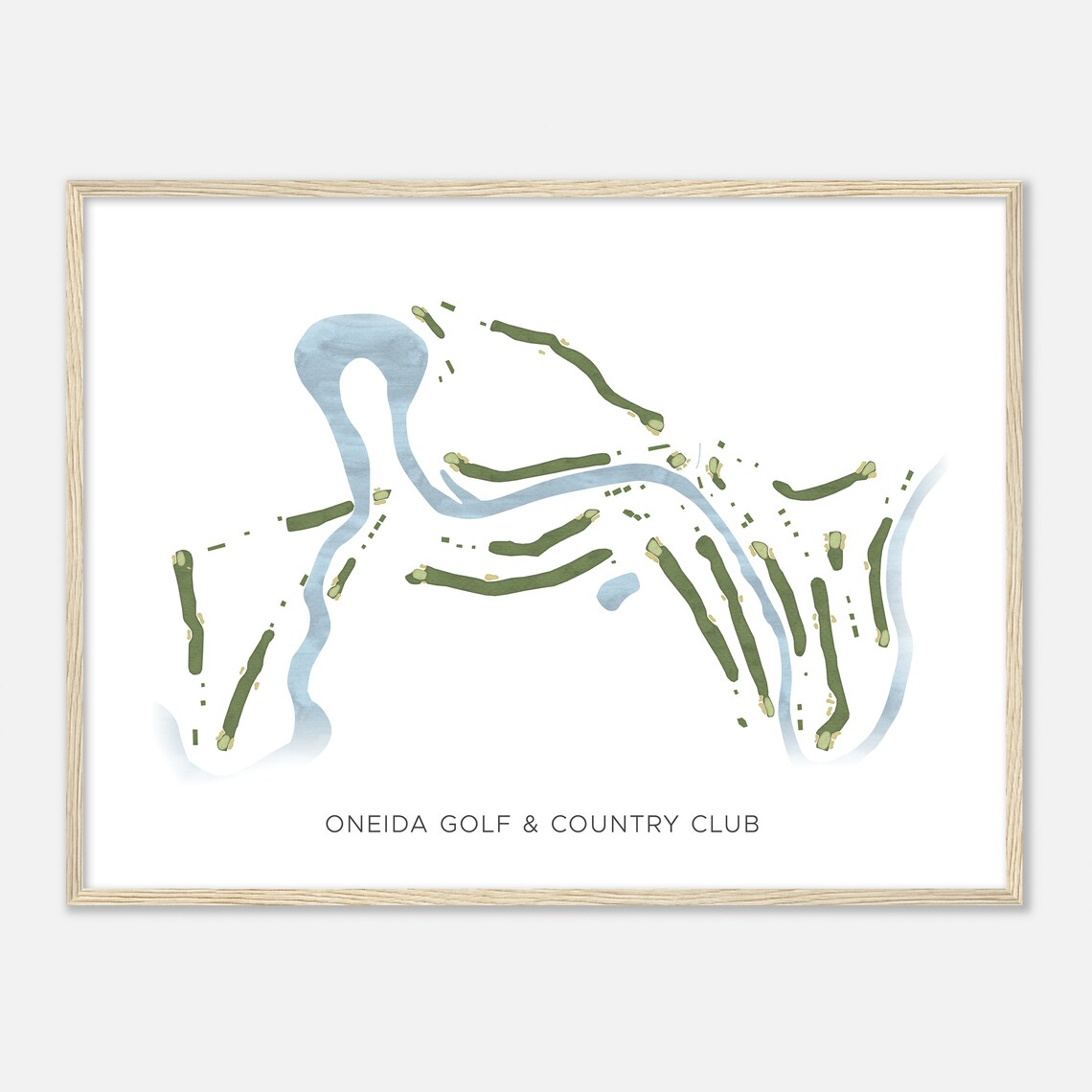 Oneida Golf & Country Club Modern Minimalist Layout Map Poster