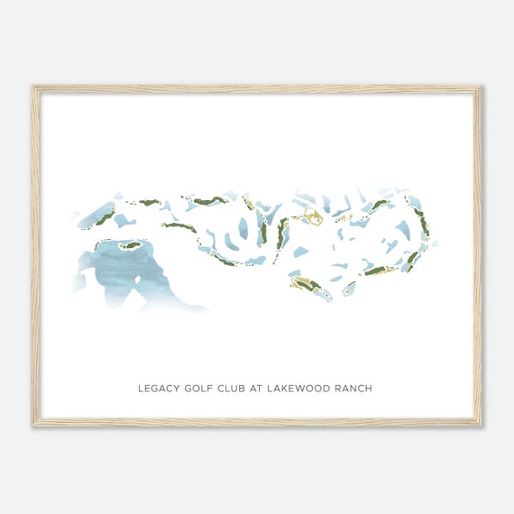 Legacy Golf Club At Lakewood Ranch Florida Modern Watercolor Map Golfer Gift Golf Wall Art Golf Poster Print Course Layout