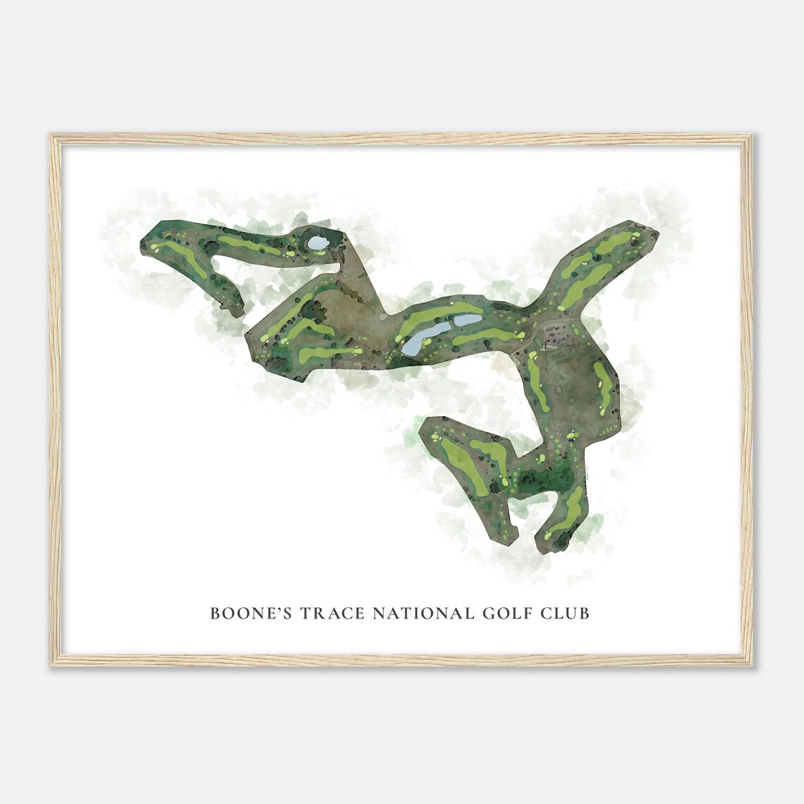 Boone's Trace National Golf Club Kentucky Classic Watercolor Poster - Image 2
