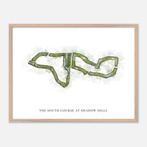 The South Course At Shadow Hills In Indio California Classic Watercolor Map Golfer Gift Golf Wall Art Golf Poster Print