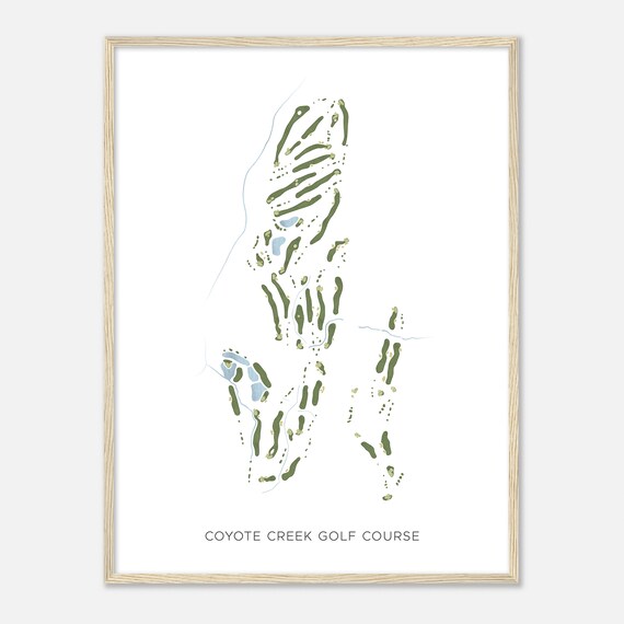 Coyote Creek Golf Course California Modern Watercolor Map Golfer Gift Golf Wall Art Golf Poster Print Course Layout
