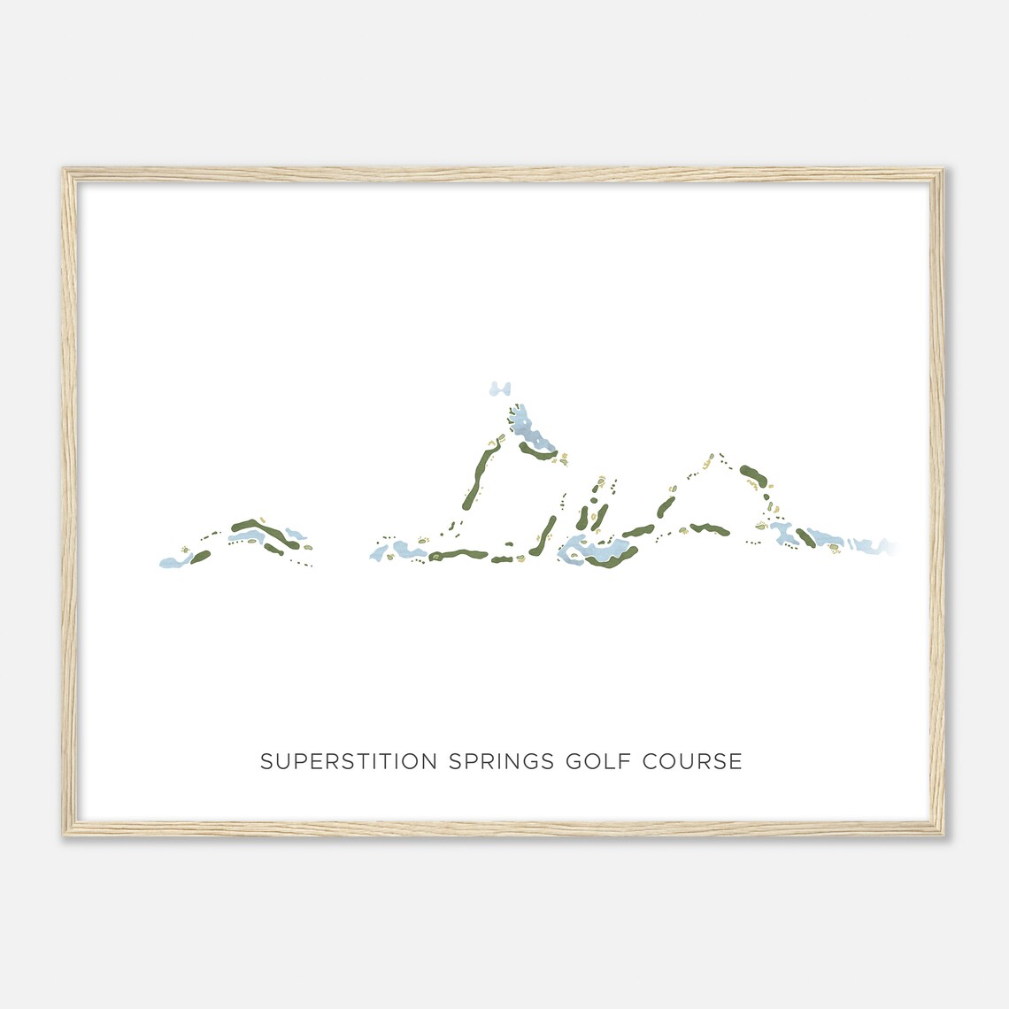Superstition Springs Golf Course Arizona Modern Watercolor Map Golfer Gift Golf Wall Art Golf Poster Print Course Layout - Image 2