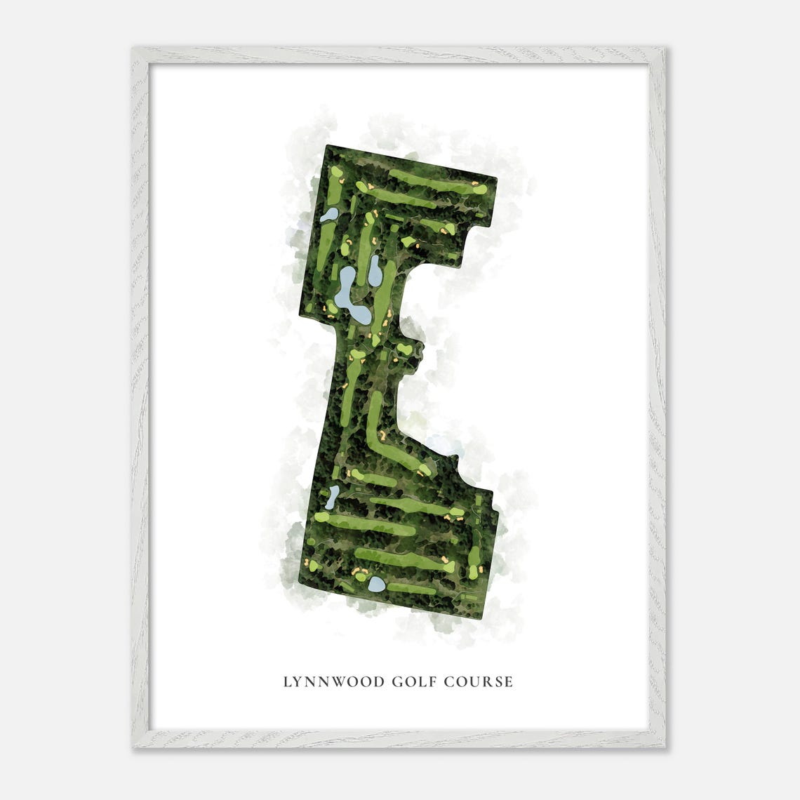 Lynnwood Golf Course Watercolor Map Art Washington Golfer Poster - Image 2