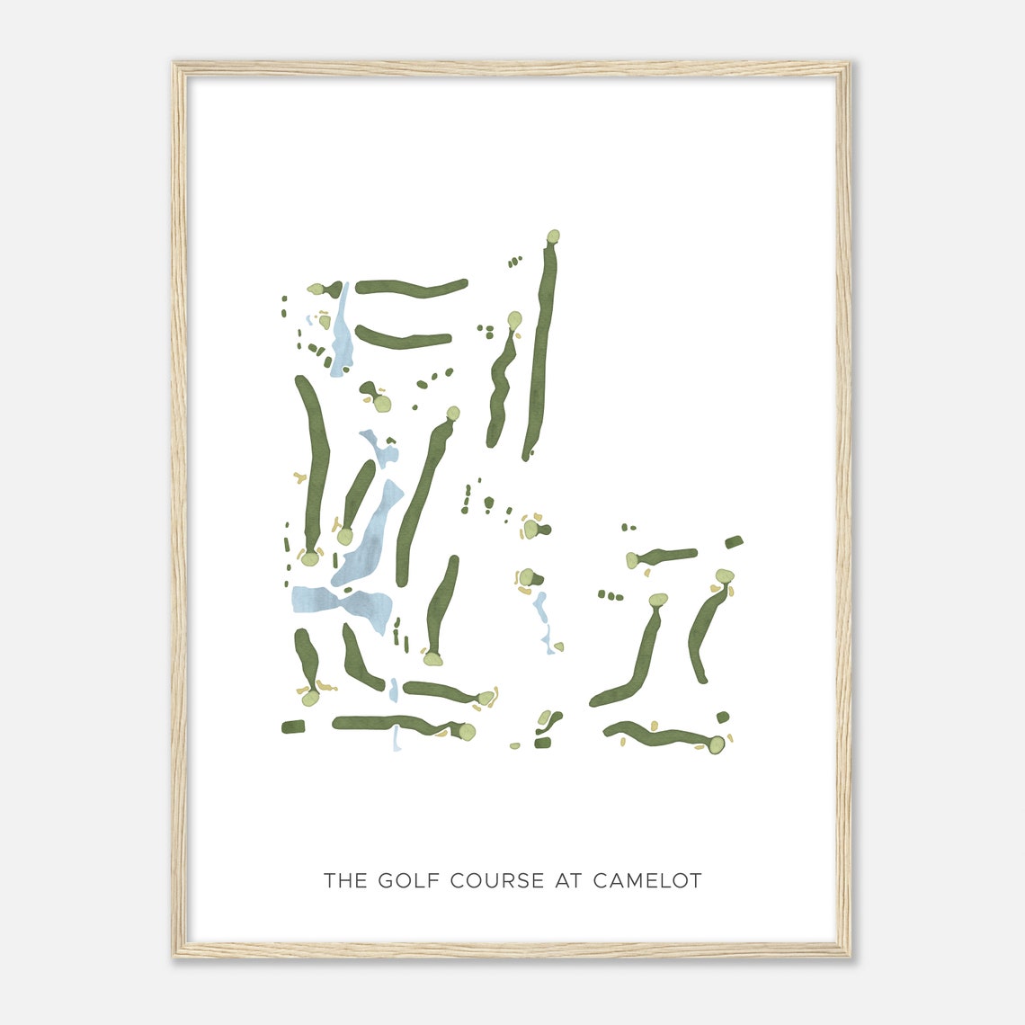 The Golf Course At Camelot Minimalist Watercolor Map Gift Print - Image 2