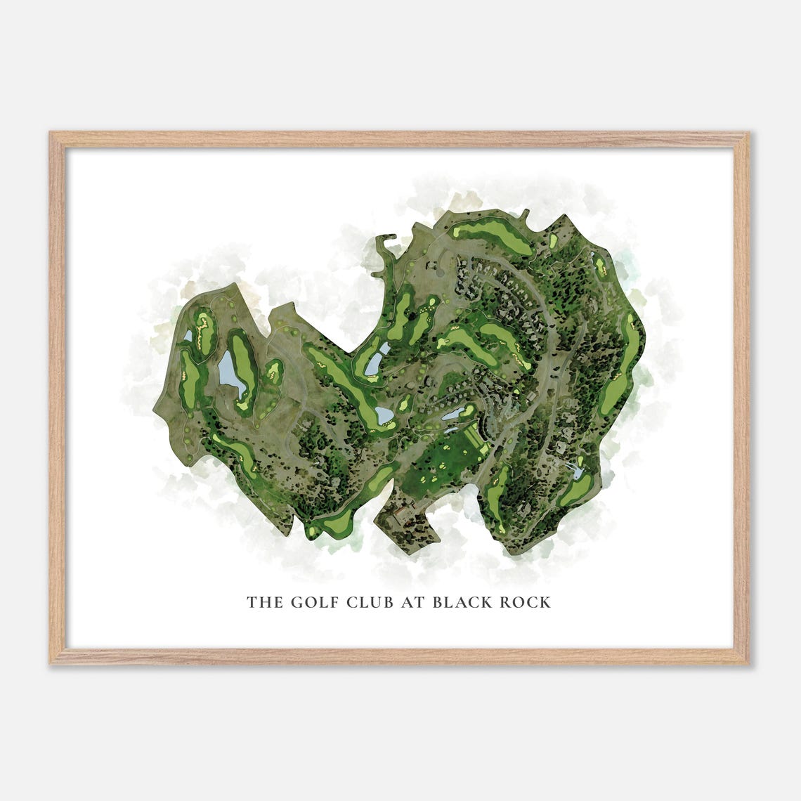 The Golf Club at Black Rock Idaho Classic Watercolor Map Poster