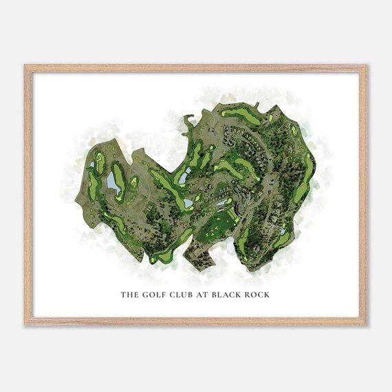 The Golf Club at Black Rock Idaho Classic Watercolor Map Poster