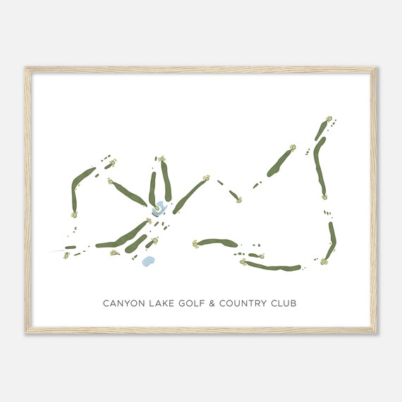 Canyon Lake Golf Country Club California Modern Watercolor Map Golfer Gift Golf Wall Art Golf Poster Print Course Layout
