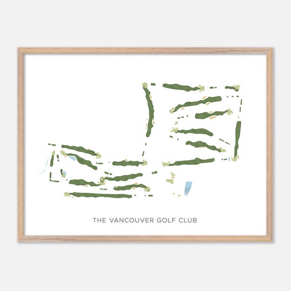 The Vancouver Golf Club In Canada Modern Watercolor Map Golfer Gift Golf Wall Art Golf Poster Print Course Layout