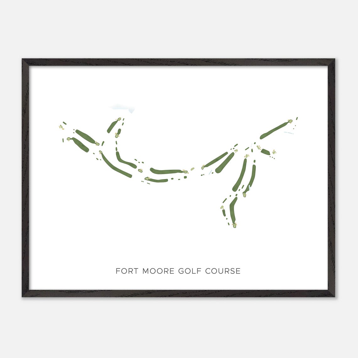 Fort Moore Golf Course Minimalist Map Art Golfer Gift Poster - Image 5