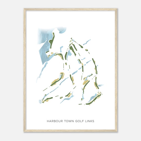Harbour Town Golf Links South Carolina Modern Watercolor Map Golfer Gift Golf Wall Art Golf Poster Print Course Layout