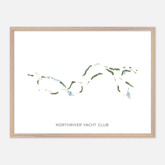 Northriver Yacht Club In Tuscaloosa Alabama Modern Watercolor Map Golfer Gift Golf Wall Art Golf Poster Print Course Layout