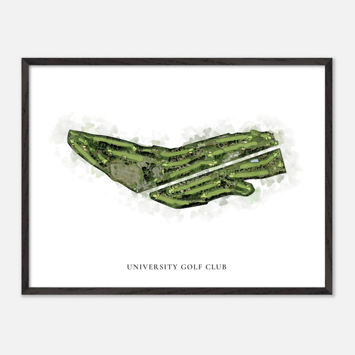 University Golf Club Canada Classic Watercolor Course Map Poster - Image 4