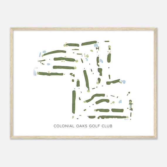 Colonial Oaks Golf Club Indiana Modern Watercolor Map Golfer Gift Golf Wall Art Golf Poster Print Course Layout