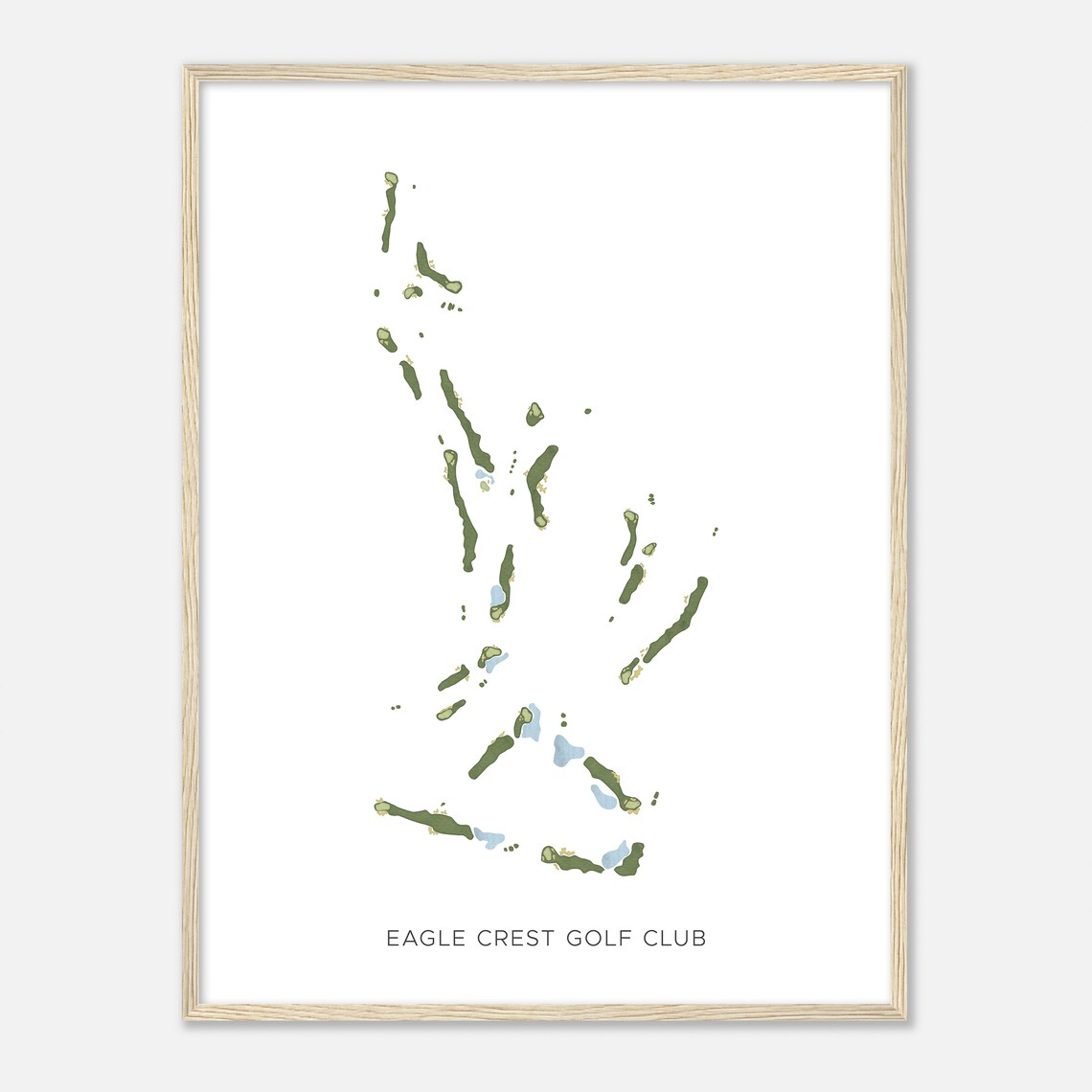 Eagle Crest Golf Club California Modern Watercolor Map Golfer Gift Golf Wall Art Golf Poster Print Course Layout - Image 2