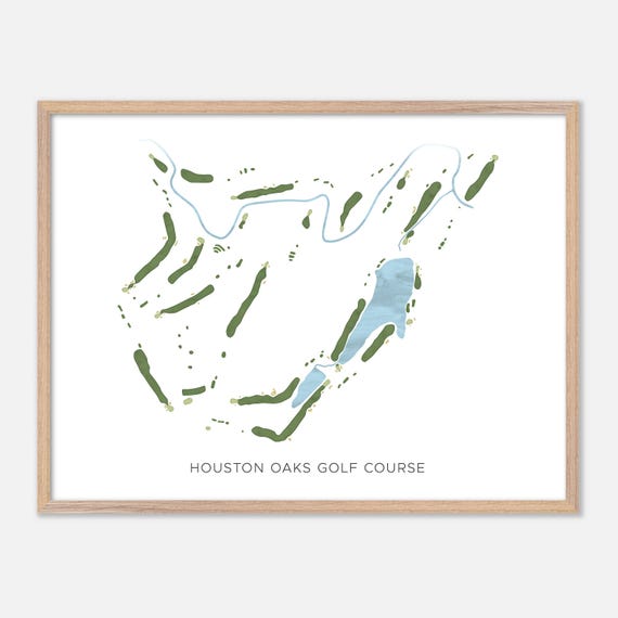 Houston Oaks Golf Course In Paris Kentucky Modern Watercolor Map Golfer Gift Golf Wall Art Golf Poster Print Course Layout