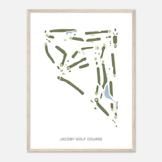 Jacoby Golf Course Wyoming Modern Watercolor Map Golfer Gift Golf Wall Art Golf Poster Print Course Layout