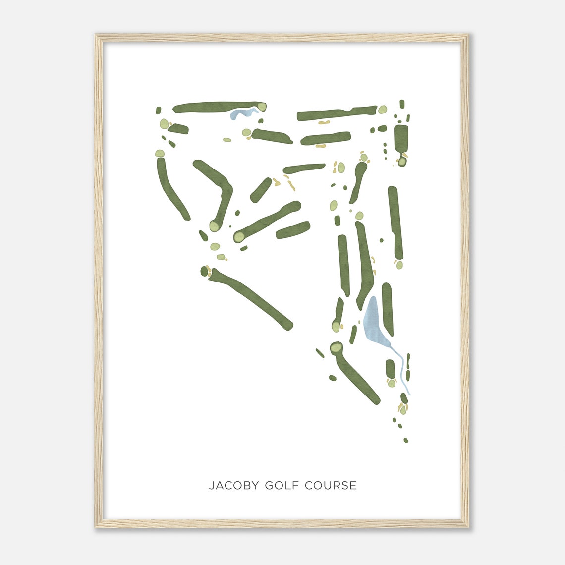 Jacoby Golf Course Wyoming Modern Minimalist Golf Course Map Print