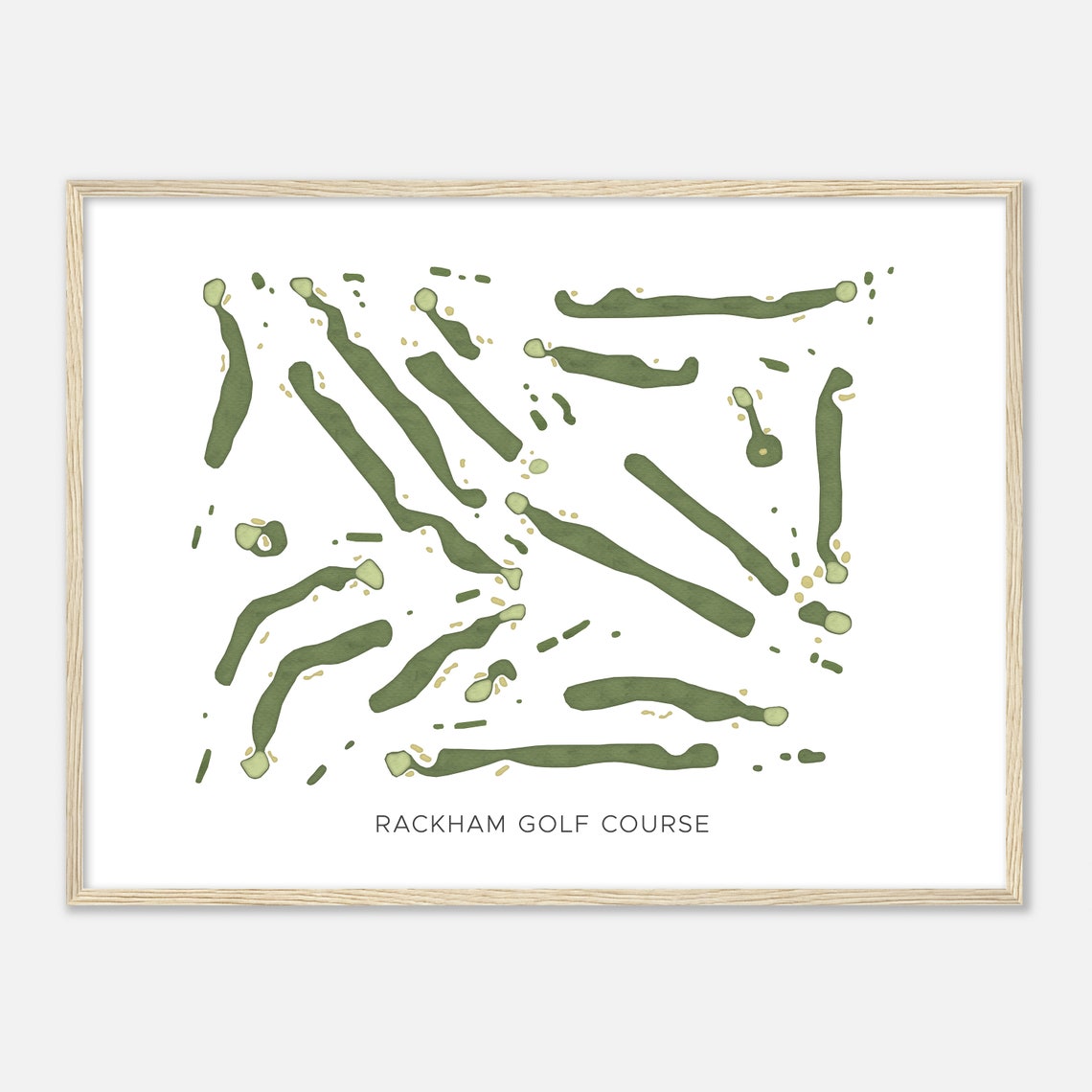 Rackham Golf Course Modern Minimalist Golf Course Map Poster