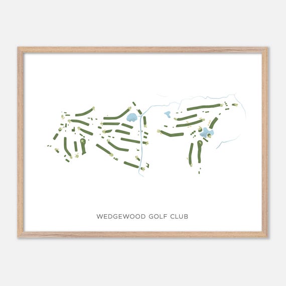 Wedgewood Golf Club In Lanark Pennsylvania Modern Watercolor Map Golfer Gift Golf Wall Art Golf Poster Print Course Layout