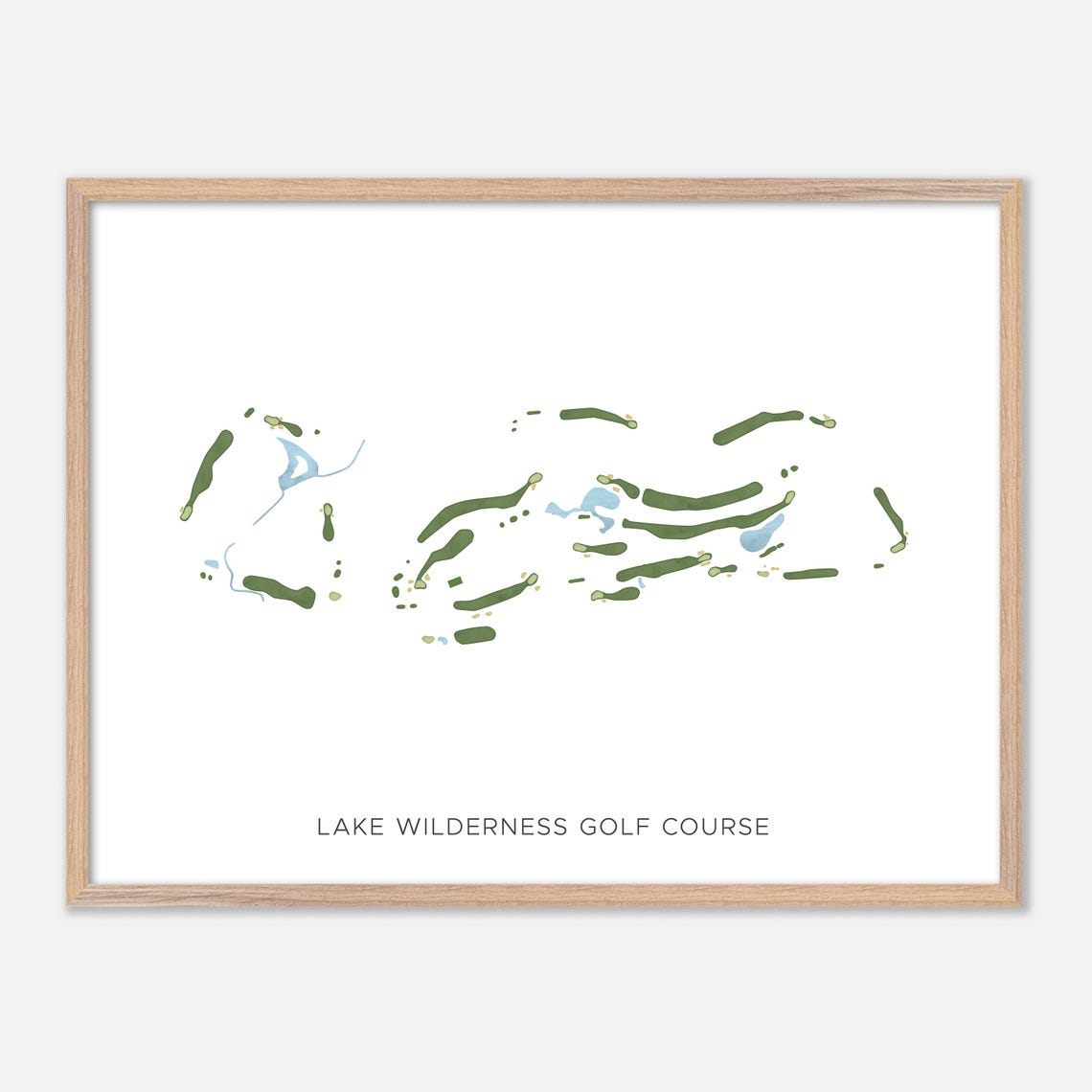 Lake Wilderness Golf Course Watercolor Fairway Map Lakeside Poster