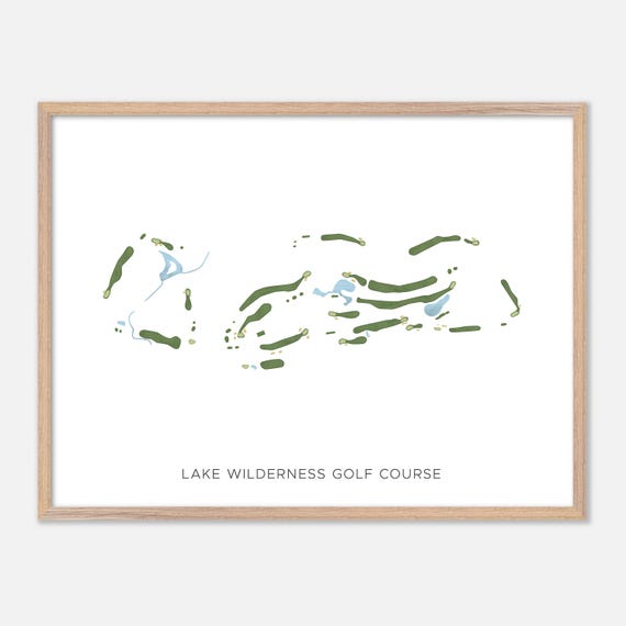 Lake Wilderness Golf Course In Maple Valley Washington Modern Watercolor Map Golfer Gift Golf Wall Art Golf Poster Print