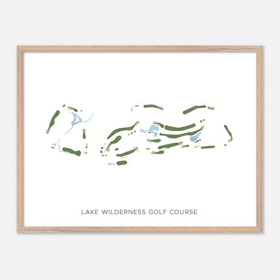 Lake Wilderness Golf Course Watercolor Fairway Map Lakeside Poster