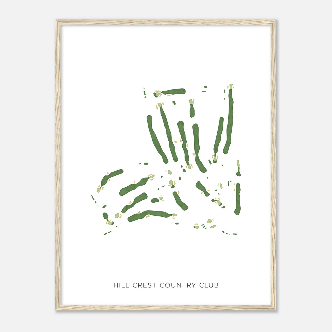 Hill Crest Country Club Pennsylvania Modern Minimalist Map Poster
