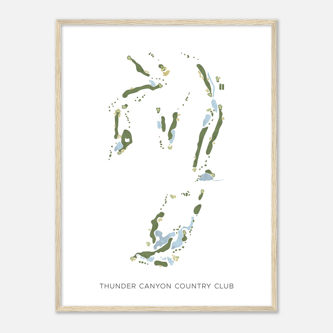 Thunder Canyon Country Club Nevada Modern Minimalist Map Poster - Image 2