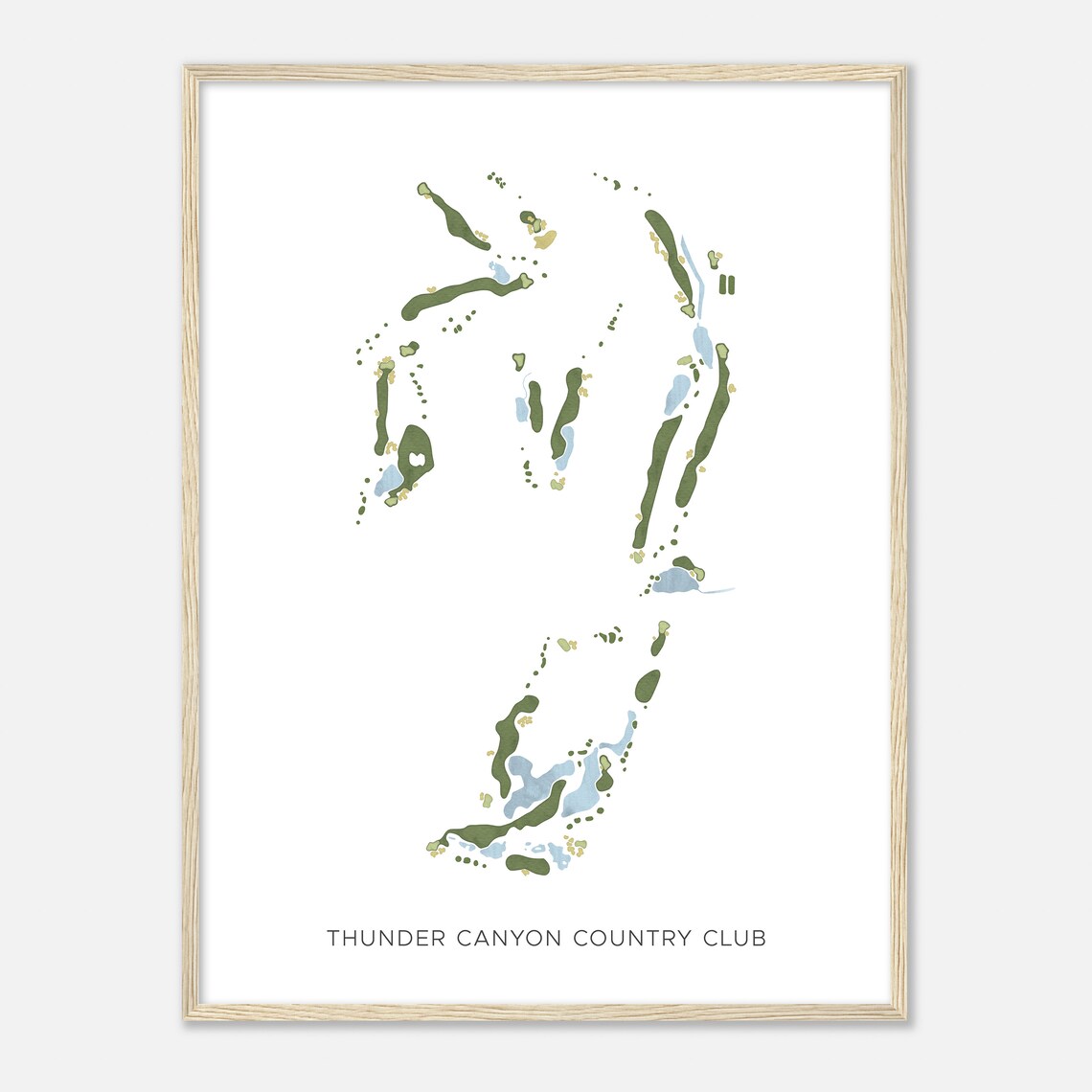 Thunder Canyon Country Club Nevada Modern Watercolor Map Golfer Gift Golf Wall Art Golf Poster Print Course Layout - Image 2