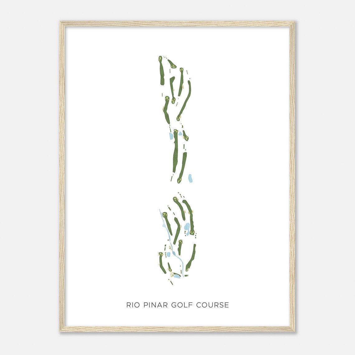 Rio Pinar Golf Course Florida Modern Watercolor Map Golfer Gift Golf Wall Art Golf Poster Print Course Layout - Image 2
