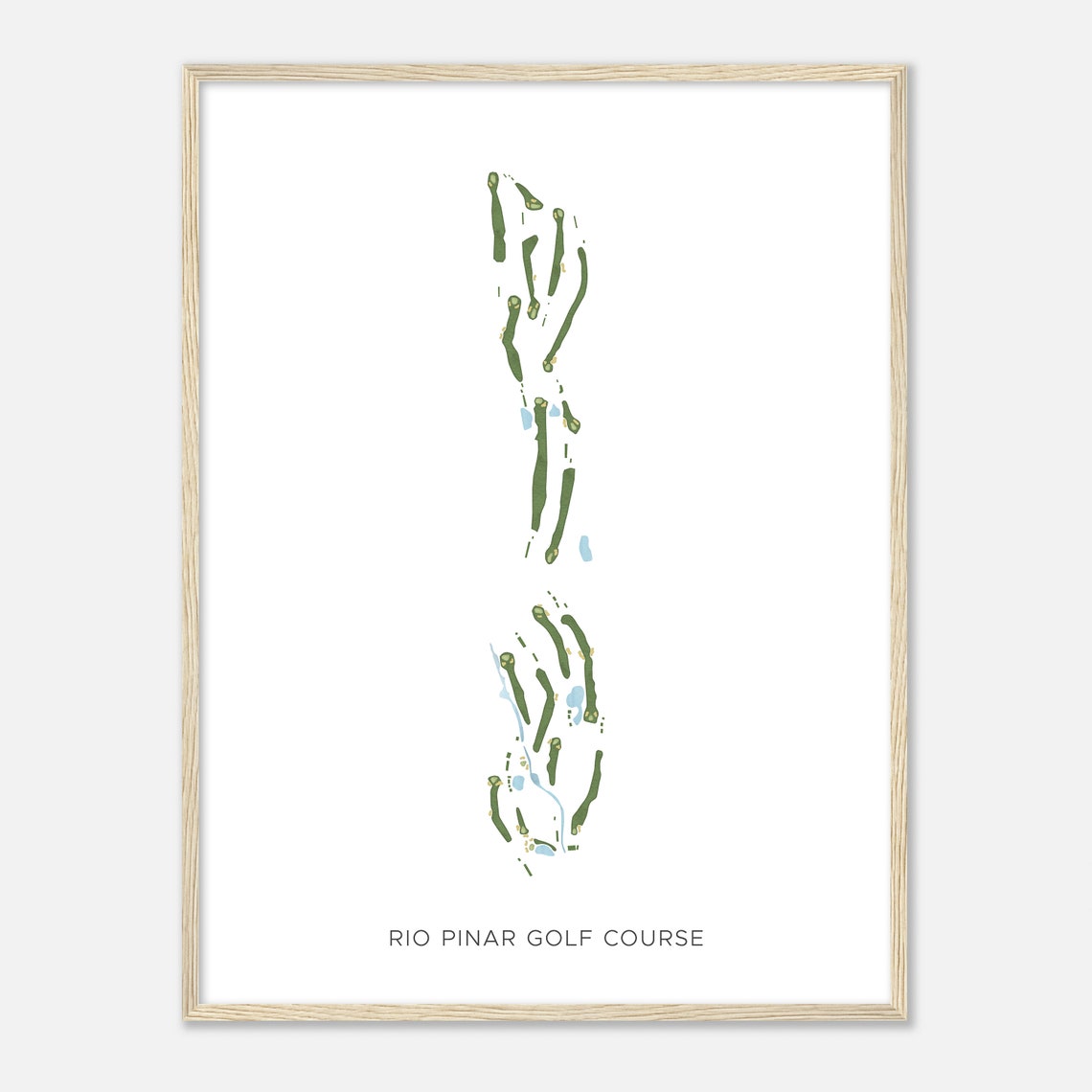Rio Pinar Golf Course Watercolor Map Minimalist Golfer Gift Poster - Image 2