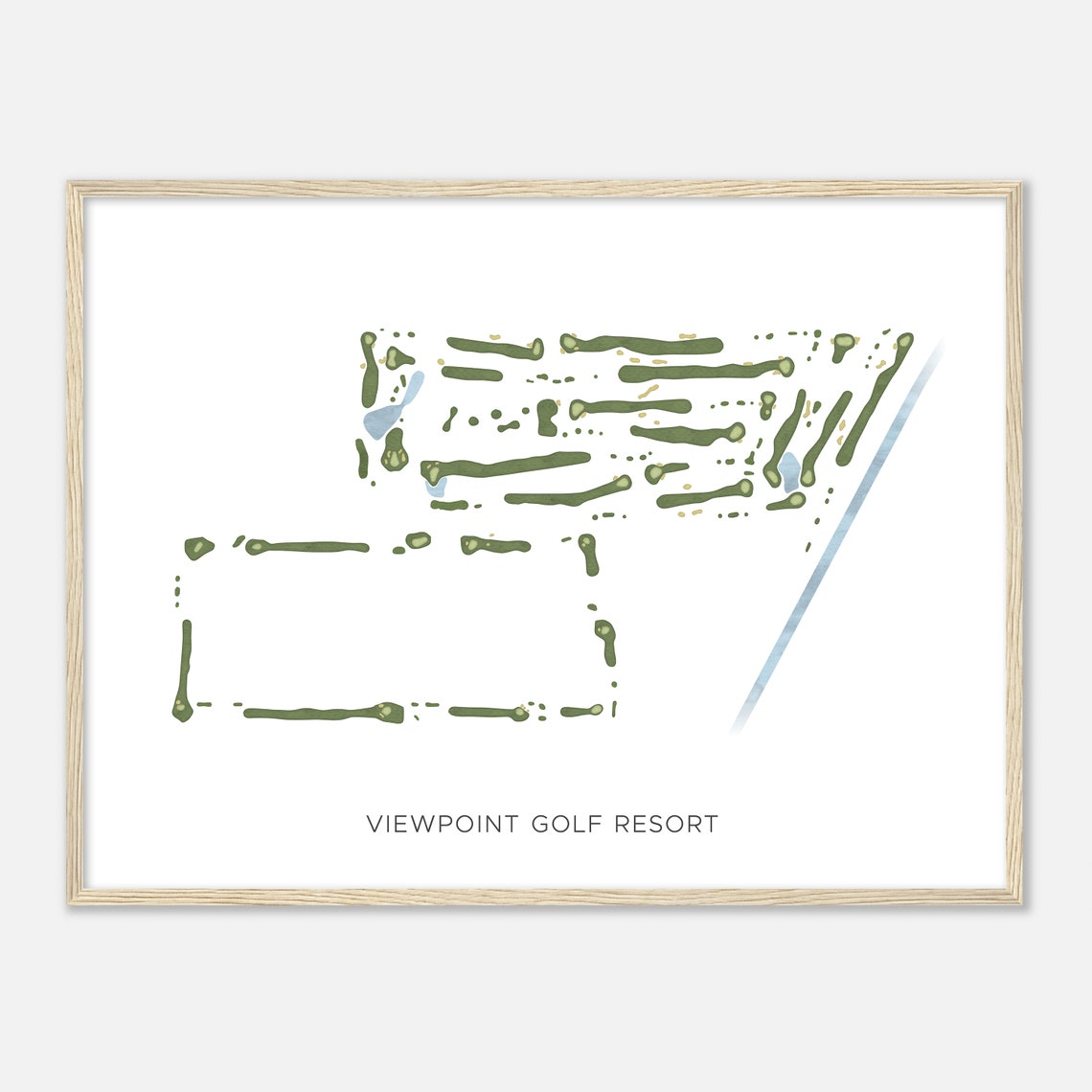 Viewpoint Golf Resort Arizona Modern Watercolor Map Golfer Gift Poster