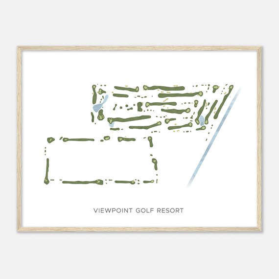 Viewpoint Golf Resort Arizona Modern Watercolor Map Golfer Gift Golf Wall Art Golf Poster Print Course Layout