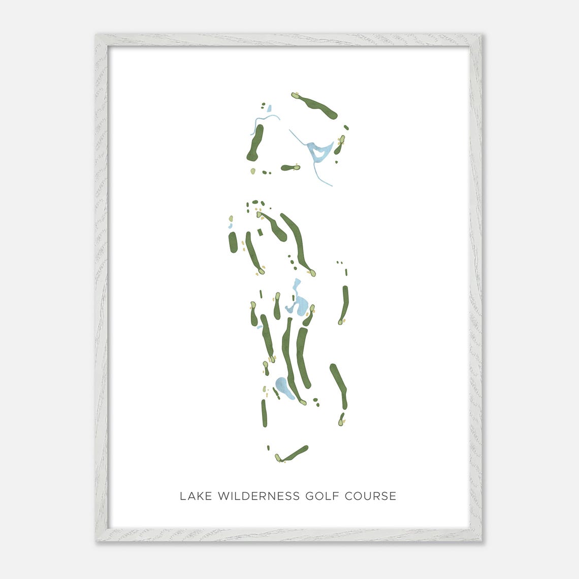 Lake Wilderness Golf Course Watercolor Fairway Map Lakeside Poster - Image 2