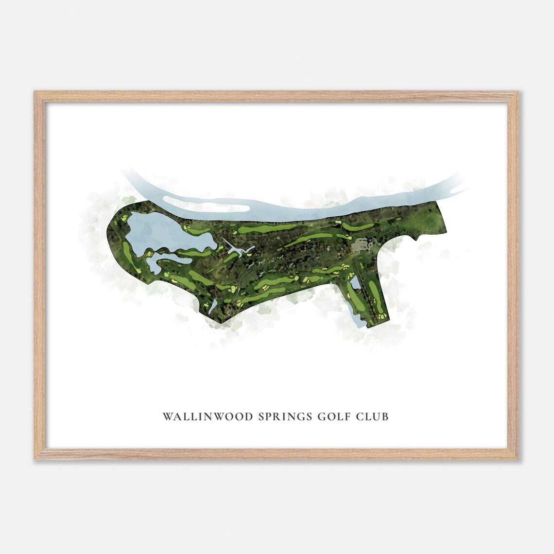 Wallinwood Springs Golf Club Jenison Michigan Classic Watercolor Poster