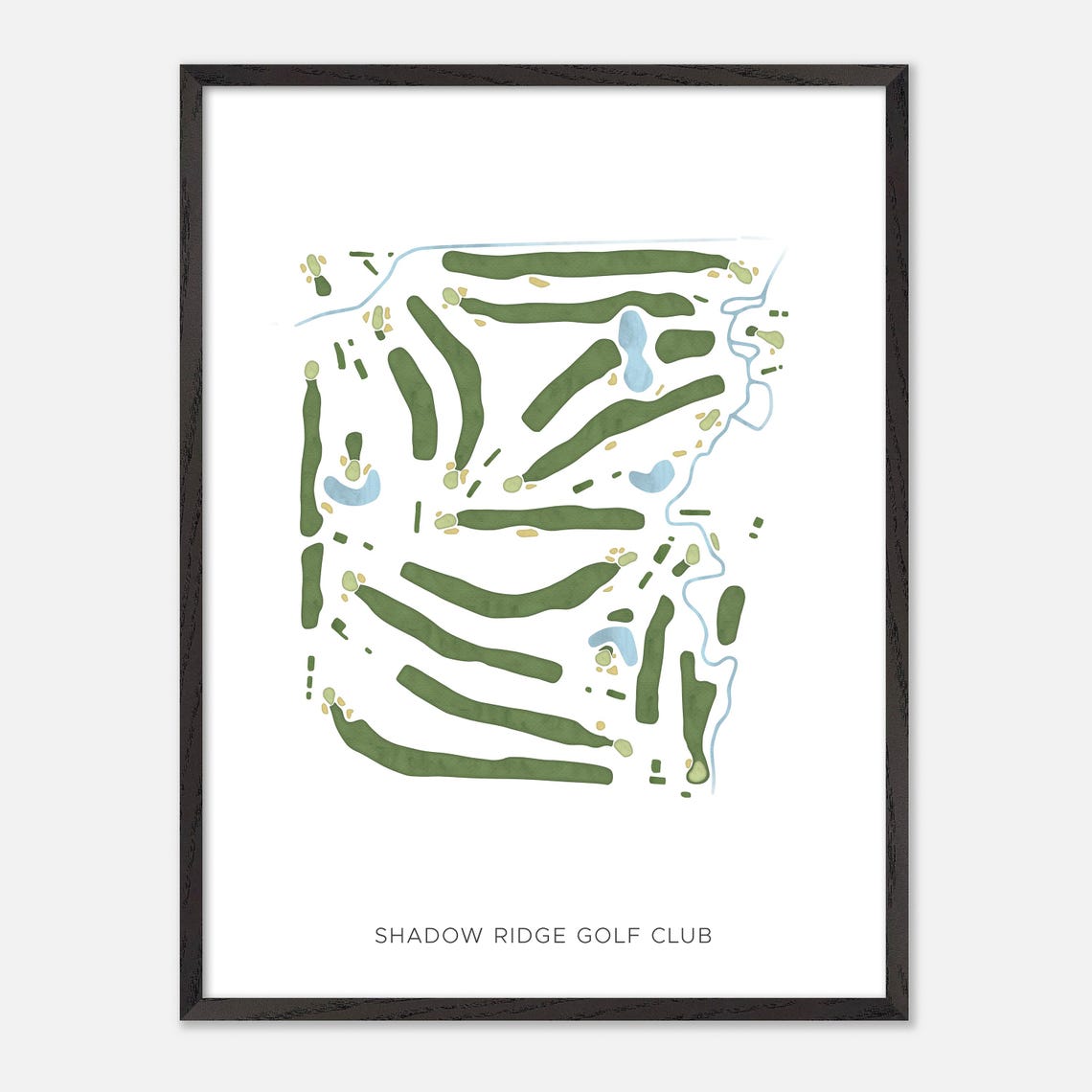 Shadow Ridge Golf Club Kelowna Canada Minimalist Golf Map Poster - Image 2