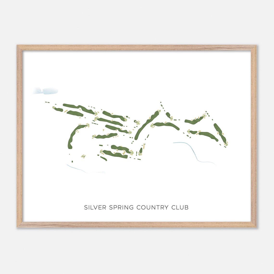 Silver Spring Country Club Ridgefield Map Poster Print