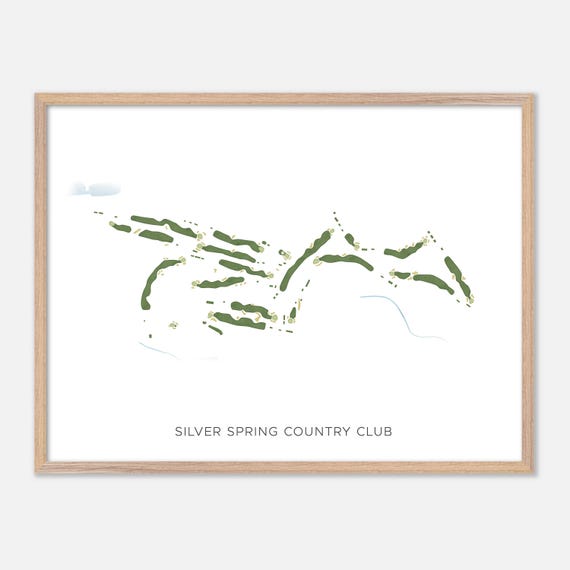 Silver Spring Country Club Ridgefield Map Poster Print