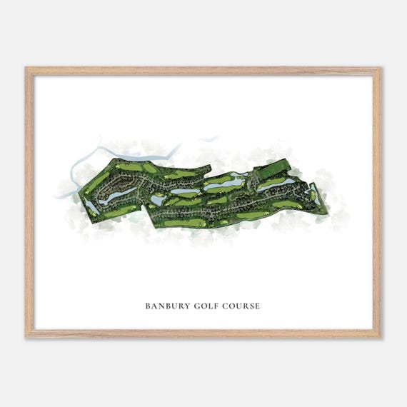 Banbury Golf Course In Eagle Idaho Classic Watercolor Map Golfer Gift Golf Wall Art Golf Poster Print Course Layout