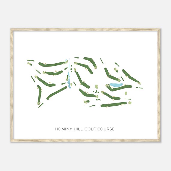 Hominy Hill Golf Course New Jersey Modern Watercolor Map Golfer Gift Golf Wall Art Golf Poster Print Course Layout