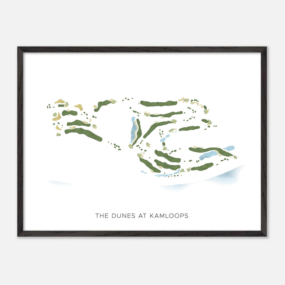 The Dunes At Kamloops Canada Minimalist Golf Course Map Poster - Image 4
