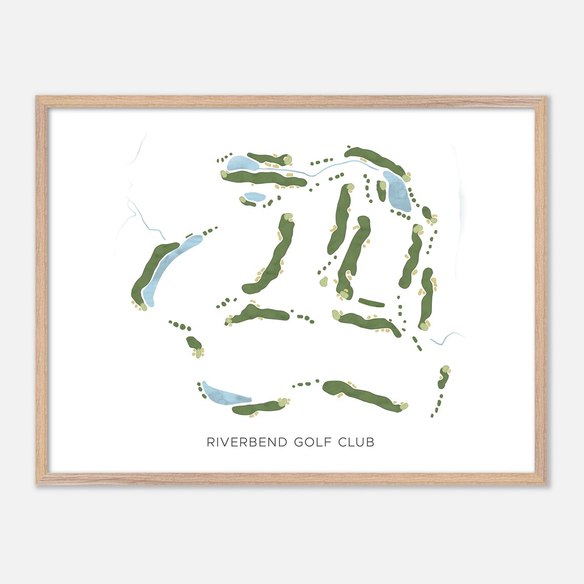 Riverbend Golf Club Canada Modern Minimalist Watercolor Poster