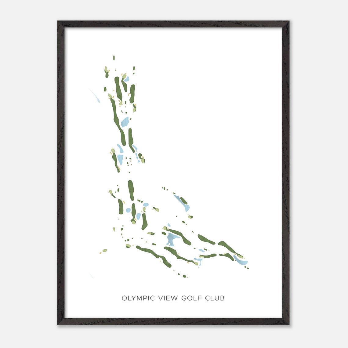Olympic View Golf Club Canada Modern Watercolor Course Map Poster - Image 2