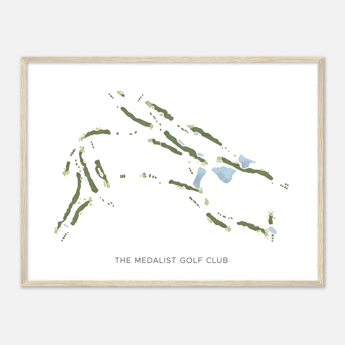 The Medalist Golf Club Modern Minimalist Watercolor Map Poster - Image 2