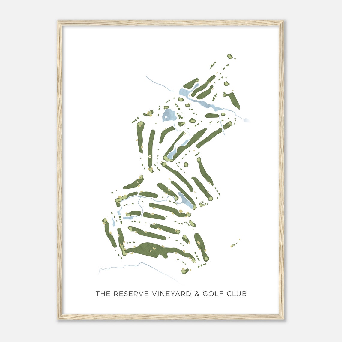 The Reserve Vineyard And Golf Club Minimal Course Map Poster - Image 2