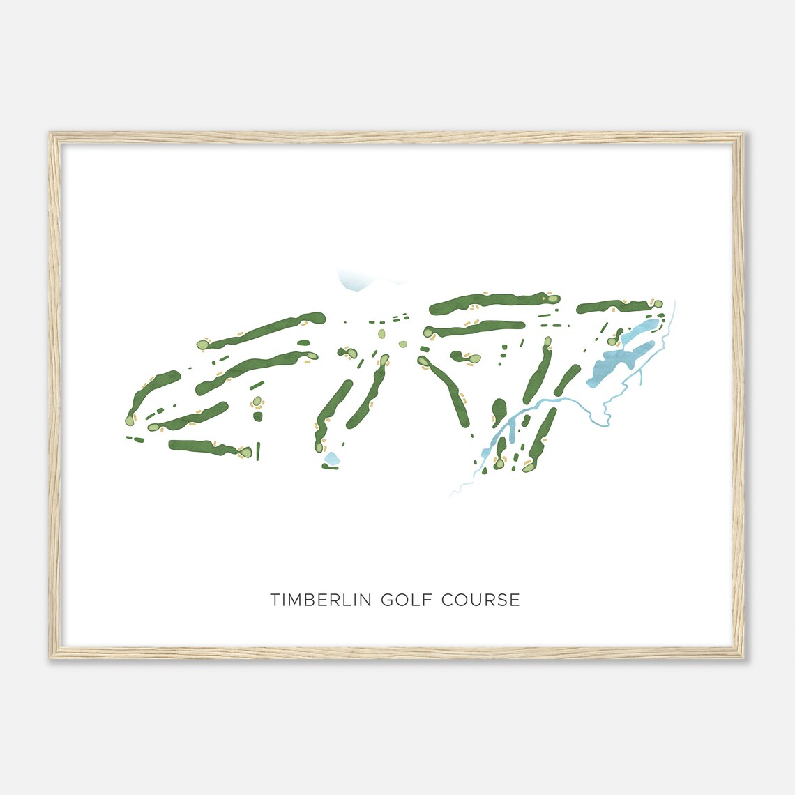 Timberlin Golf Course Connecticut Modern Watercolor Map Golfer Gift Golf Wall Art Golf Poster Print Course Layout